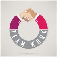 Handshake abstract design template N3