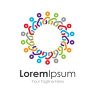 People world support ring circle icon simple elements logo
