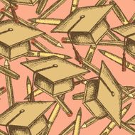 Sketch graduation hat pwn and pencil N2