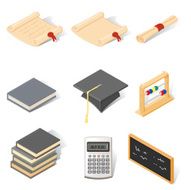 Isometric Education Icons