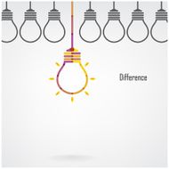 Creative light bulb difference idea concept background N2