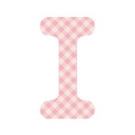 Pink squares pattern alphabet I