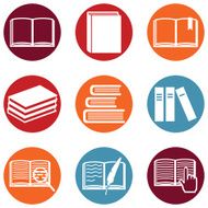 Vector Set of Books Icons N4