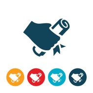 Hand Holding Diploma Icon