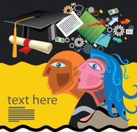 Illustration representing education and finance