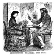Victorian man reading poetry to his wife