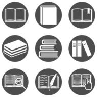 Vector Set of Books Icons N5