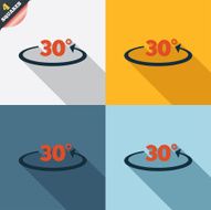 Angle 30 degrees sign icon Geometry math symbol N5