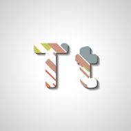 Colorful letter alphabet N190