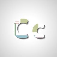 Colorful letter alphabet N191