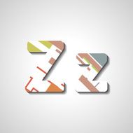 Colorful letter alphabet N192