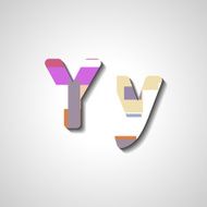 Colorful letter alphabet N193