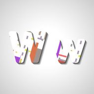Colorful letter alphabet N195