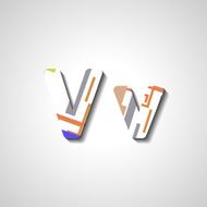 Colorful letter alphabet N196