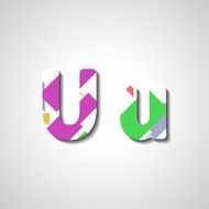 Colorful letter alphabet N197