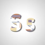 Colorful letter alphabet N199