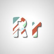Colorful letter alphabet N200