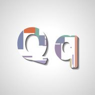 Colorful letter alphabet N201