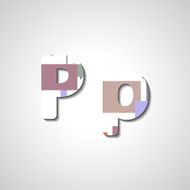 Colorful letter alphabet N202