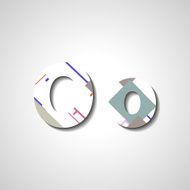 Colorful letter alphabet N203