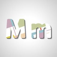 Colorful letter alphabet N205