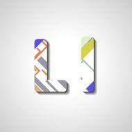 Colorful letter alphabet N206