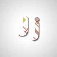 Colorful letter alphabet N208