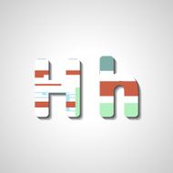 Colorful letter alphabet N211