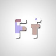 Colorful letter alphabet N213