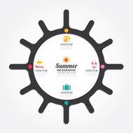 infographics vector sun design summer concept diagram line style