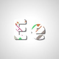 Colorful letter alphabet N214