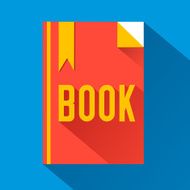 book of flat design icon concept