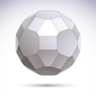 Abstract geometric 3D object technology and science