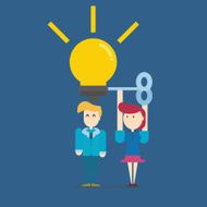 Boost up with idea concept vector illustration