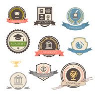 University college and academy heraldic emblems N2