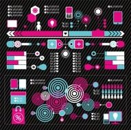 colored complex infographics