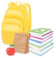 Back To School Backpack Books and Lunch