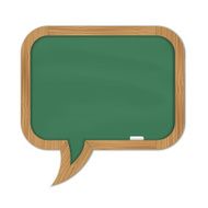 Green rounded chalkboard