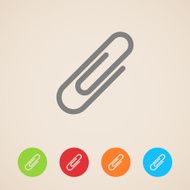 vector paper clip icons