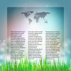 Blue Abstract background with grass template vector illustration for mass