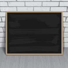 Black Chalkboard With Wooden Frame N2