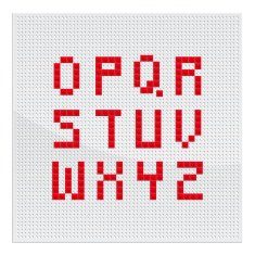 Red Mosaic Alphabet Part Two N2
