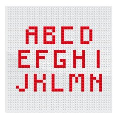 Red Mosaic Alphabet Part One