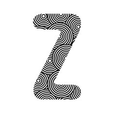 Circle pattern alphabet Z