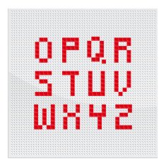Red Mosaic Alphabet Part Two N3