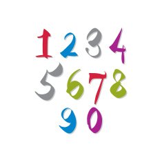 Handwritten vector numbers modern numbers set N2