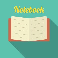 Flat Design Blank Notebook