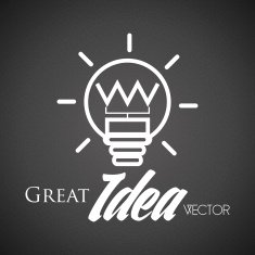 Abstract Bulb Icon Isolated On Background N20