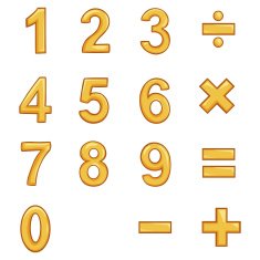 Vector Set of Gold Cartoon Figures