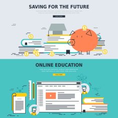 online education and saving for the future concepts